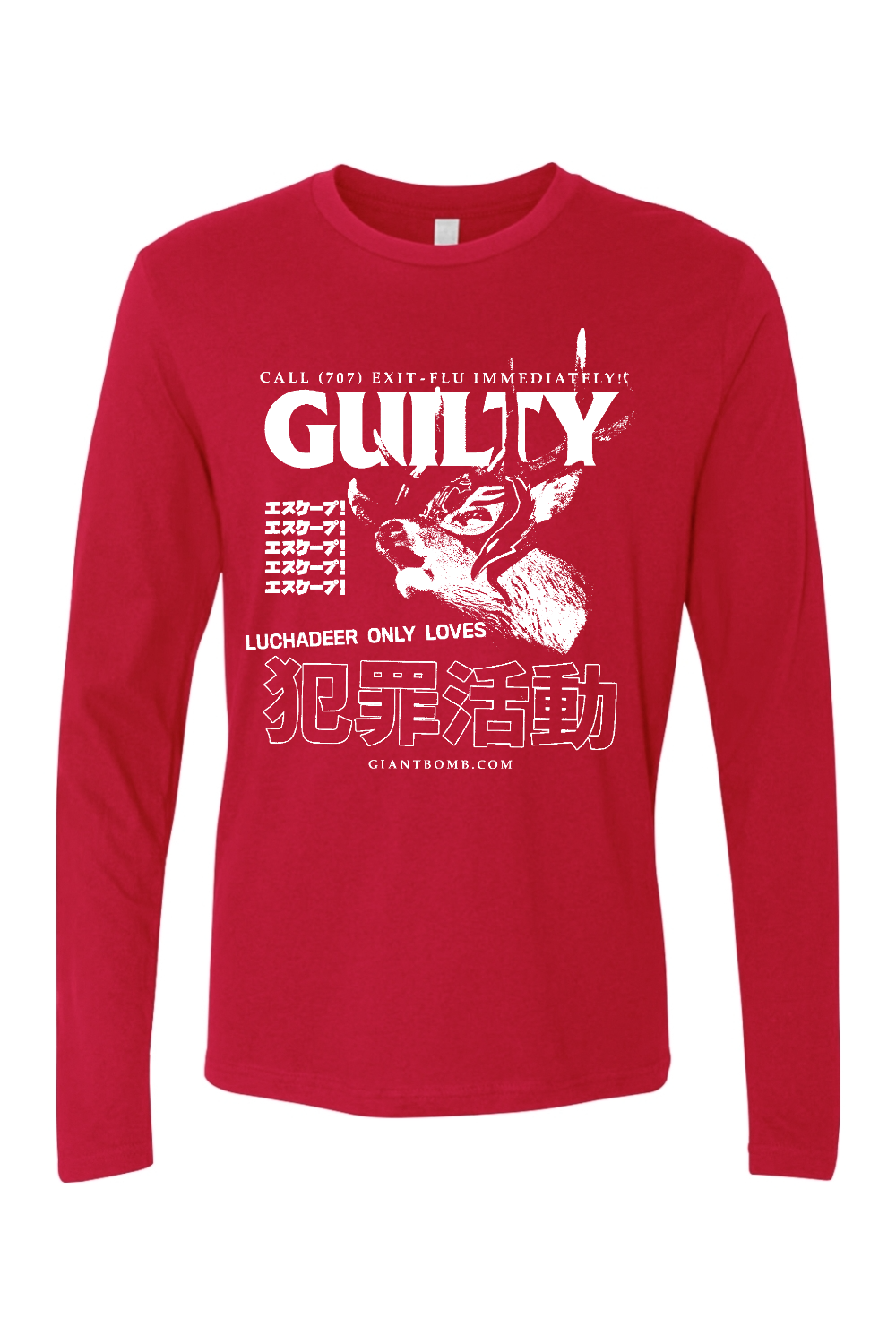 Guilty White Logo - Long Sleeve