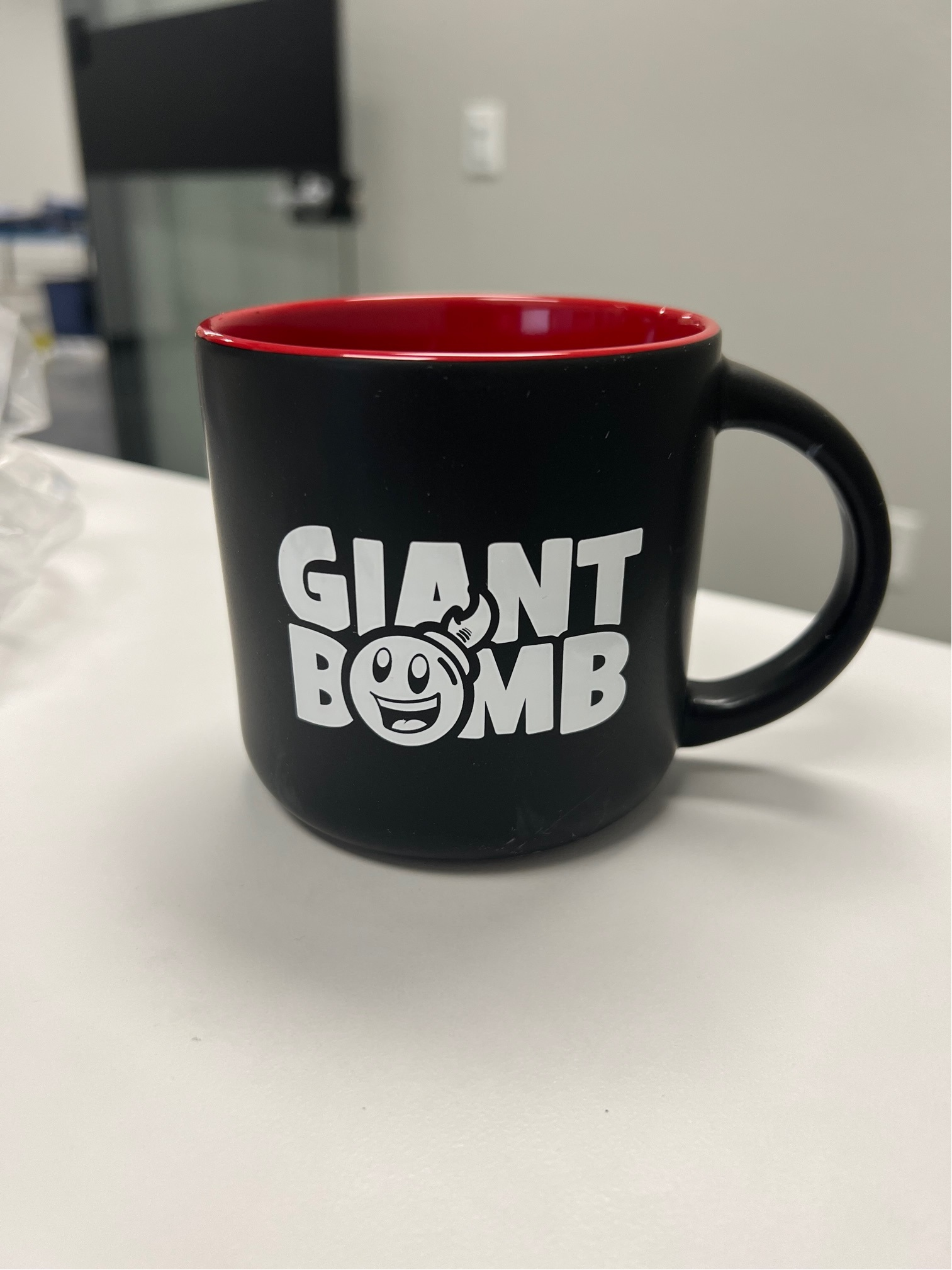 Giant Bomb Matte Black Mug Giant Bomb Emporium